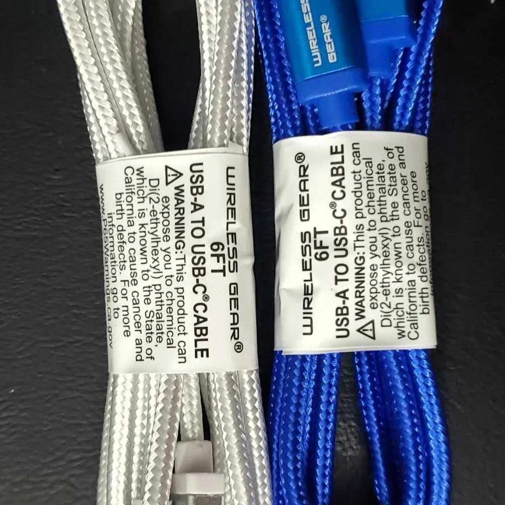 2 pack- 6 ft USB-C type charger